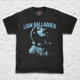 Liam Gallagher - Microphone - Black Vintage T-shirt