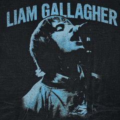 Liam Gallagher - Microphone - Black Vintage T-shirt