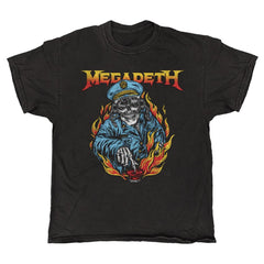 Megadeth - Vic Flames - Black Vintage T-shirt