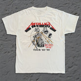 Metallica - And Justice for All Tour 88 - White Vintage T-shirt