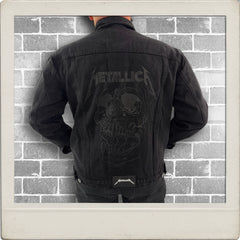 Metallica - Pushead Skull - Black Tar Denim Jacket