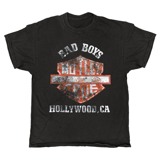 Motley Crue - Bad Boys - T-shirt Vintage Black