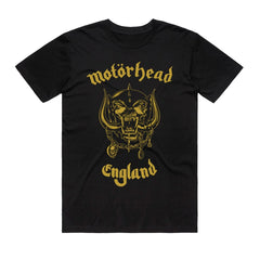 Motorhead - Golden England - Black T-shirt