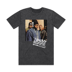 Naughty By Nature - Photo - Black Stonewash T-shirt