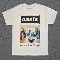 Oasis - Definitely Maybe Photo - White T-shirt
