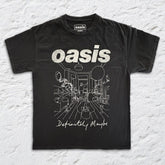 Oasis - Definitely Maybe Sketch - Black Vintage T-shirt