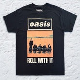 Oasis - Roll With It - Black T-shirt