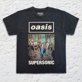 Oasis - Supersonic Photo - Black Vintage T-shirt