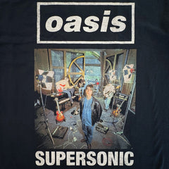 Oasis - Supersonic Photo - Black Vintage T-shirt