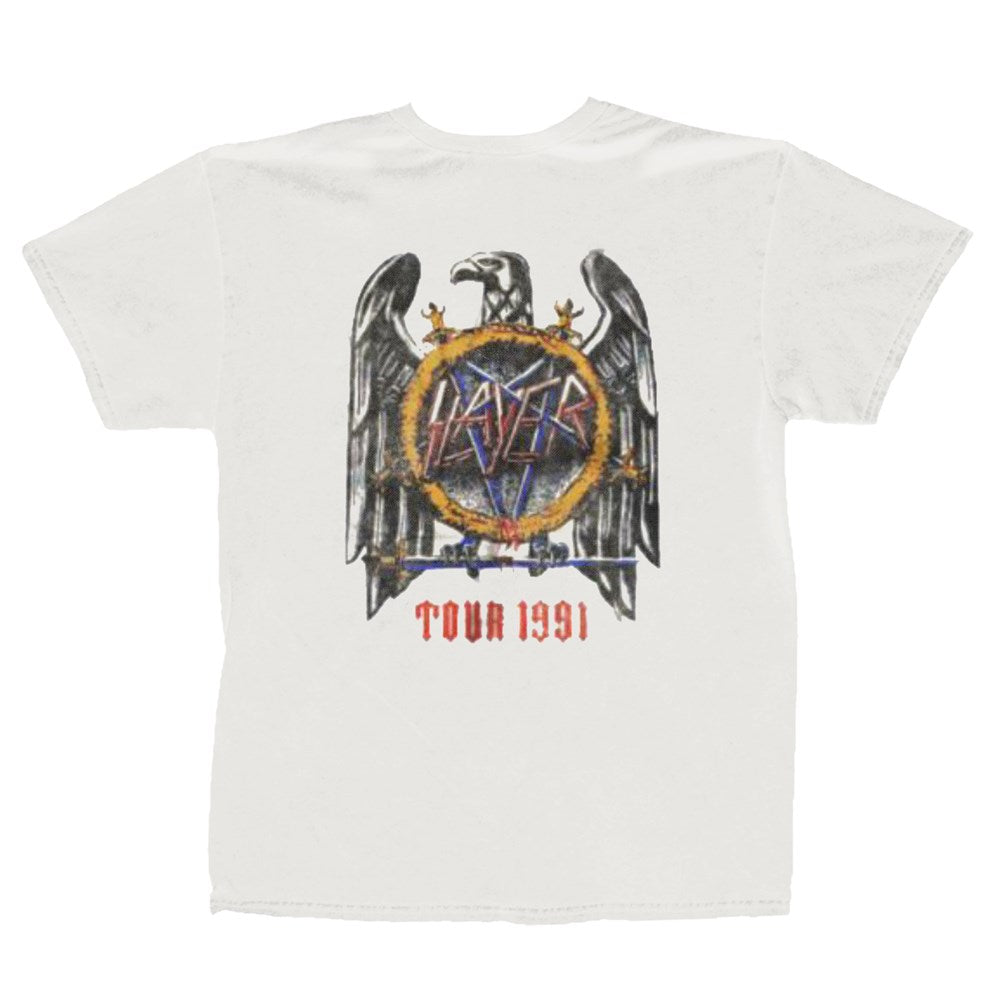 Slayer - Seasons Quad - White Vintage Wash T-shirt