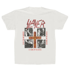 Slayer - Seasons Quad - White Vintage T-shirt