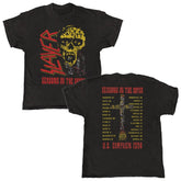 Slayer - Seasons 1990 - Black Garment-dyed T-shirt