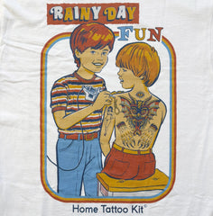 Steven Rhodes - Rainy Day Fun - White T-shirt
