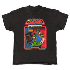 Steven Rhodes - Video Games - Black Vintage T-shirt