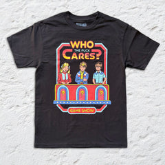 Steven Rhodes - Who Cares Game Show - Black T-shirt