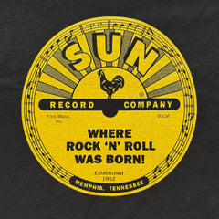 Sun Records - Rock 'n' Roll Was Born Label - Black T-shirt