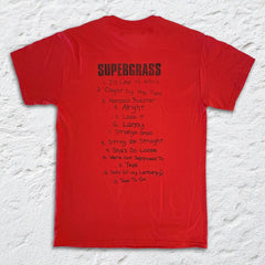 Supergrass - I Should Coco Tracklist - Red T-shirt