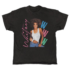 Whitney Houston - Whitney Whitney Whitney - Black Vintage T-shirt