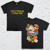 Wu-Tang Clan - Forever Stickers - Black T-shirt