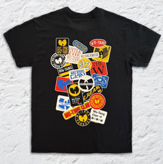 Wu-Tang Clan - Forever Stickers - Black T-shirt