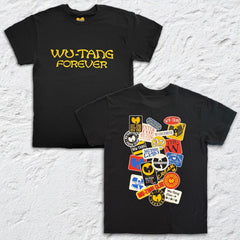 Wu-Tang Clan - Forever Stickers - Black T-shirt