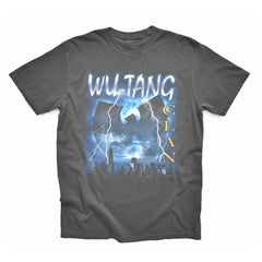 Wu-Tang Clan - Lightning Cityscape - Faded Black T-shirt
