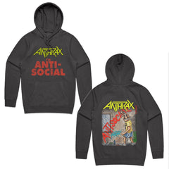 ANTHRAX - I'm Anti-Social - Faded Black Hoodie