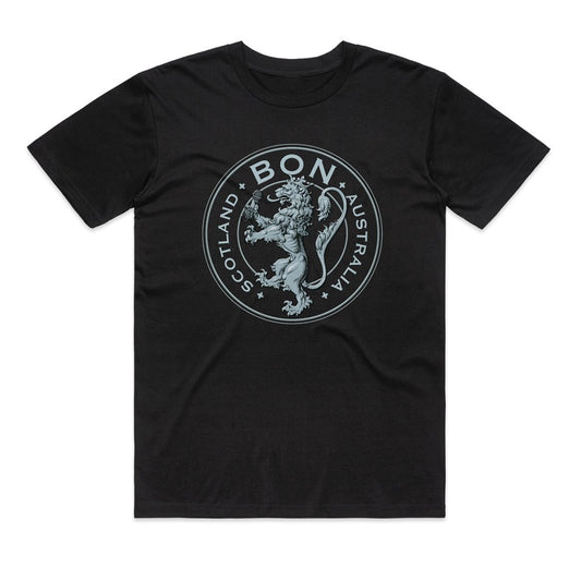 Bon Scott - Crest Logo Black T-shirt