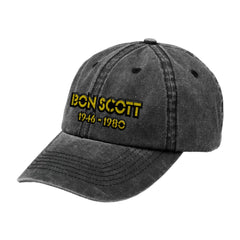 Bon Scott - 1946-1980 - Black Washed Chino Cap