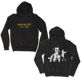 Bon Scott - Studio Pic - Black Vintage Hoodie