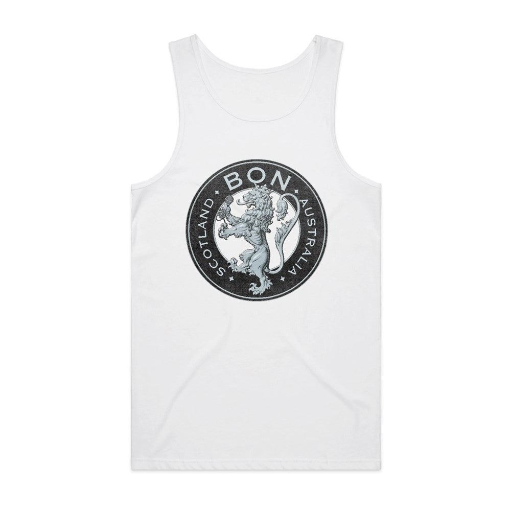 Bon Scott - Crest Logo White Tank