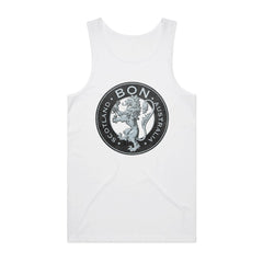Bon Scott - Crest Logo - White Tank