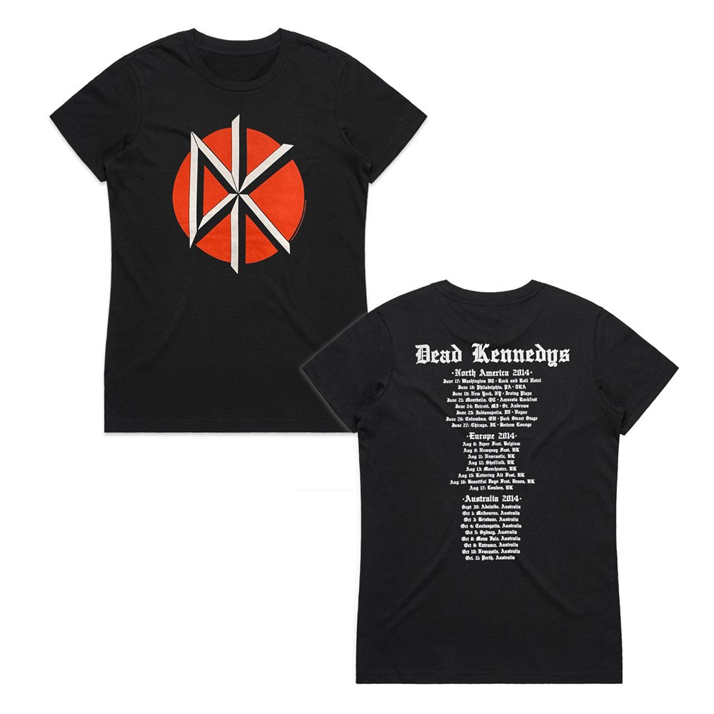 Dead Kennedys - Logo Tour Womens T-shirt 2014 - Black (Limited Tour Item)
