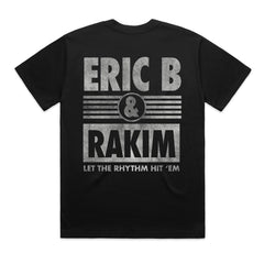 Eric B & Rakim - Rhythm - Black Garment-dyed T-shirt