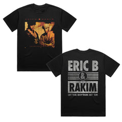 Eric B & Rakim - Rhythm - Black Garment-dyed T-shirt
