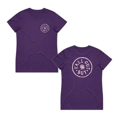 Fall Out Boy - Rose Badge - Womens Purple T-shirt