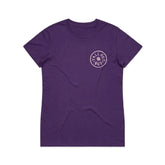 Fall Out Boy - Rose Badge - Womens Purple T-shirt