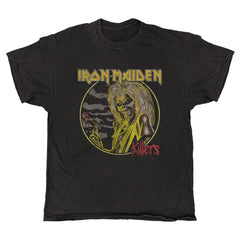 Iron Maiden - Killers Recoloured with Clouds - Black Vintage T-shirt