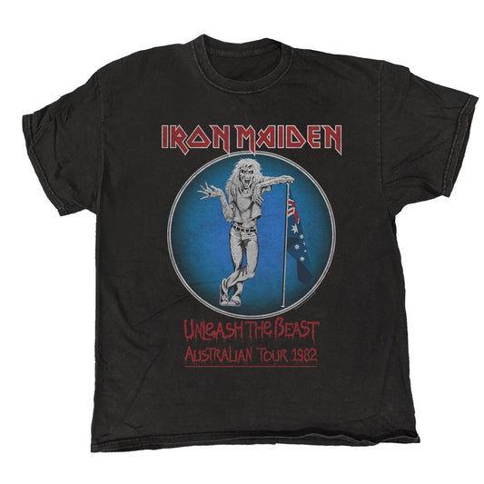 Iron Maiden - Unleash Tour - Vintage Wash T-shirt Black