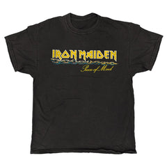 Iron Maiden - POM Tracklist - Black Vintage T-shirt