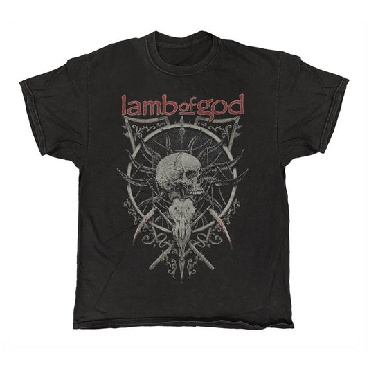 Lamb of God - Skull Kopia - Vintage Wash T-shirt Black