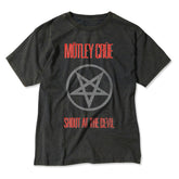 Motley Crue - Pentagram Tracklist - Black Vintage T-shirt