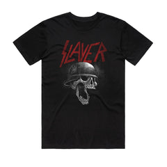 Slayer - Skull Helmet - Black T-shirt