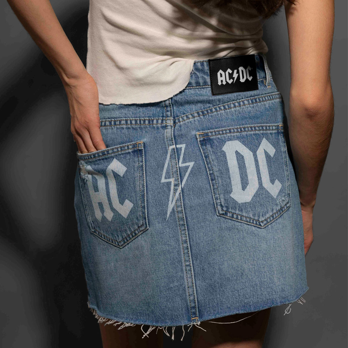 AC/DC - Womens Indigo Denim Skirt
