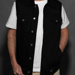 AC/DC - Back In Black - Black Tar Unisex Denim Vest