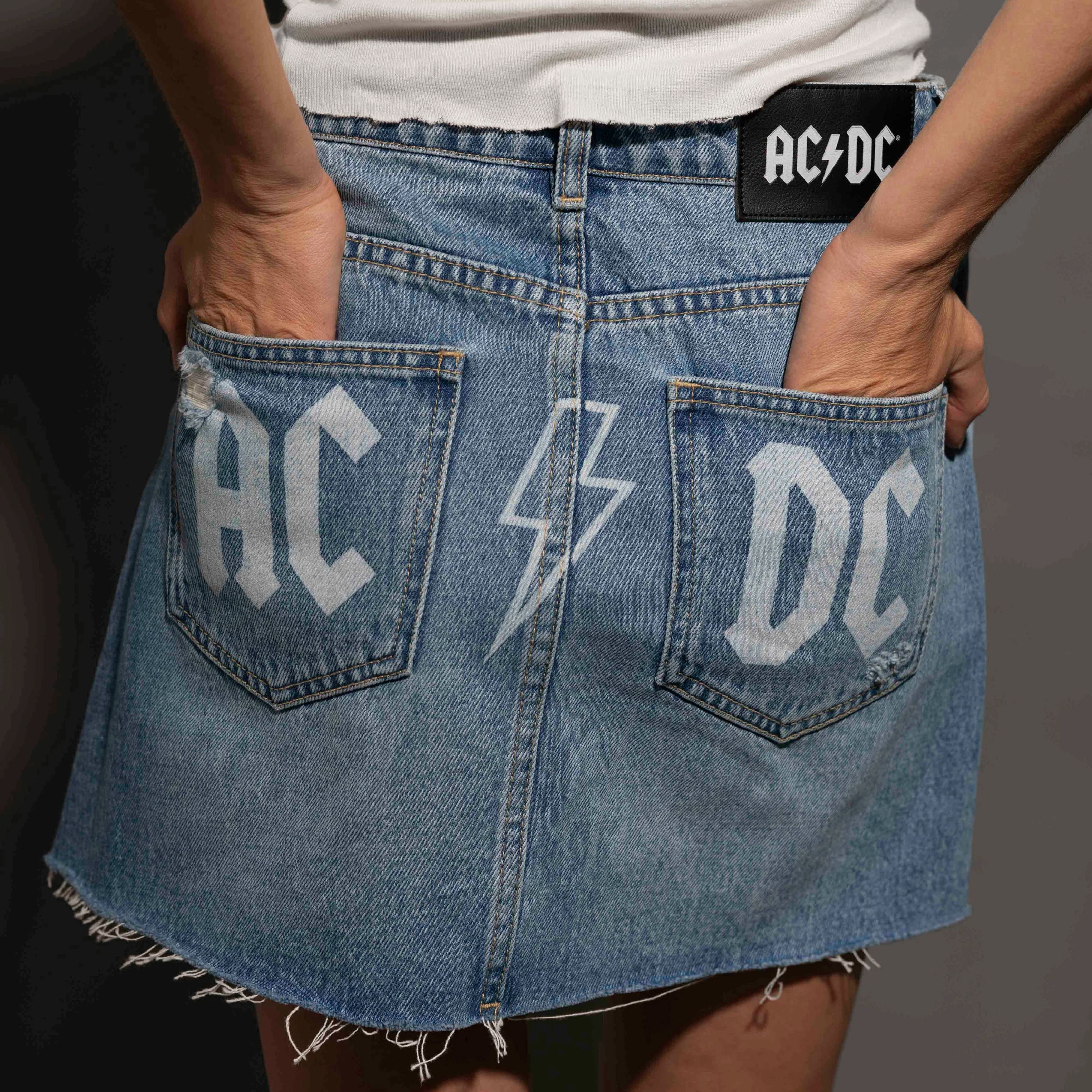AC/DC - Womens Indigo Denim Skirt – Official Merchandise Store