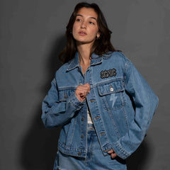 AC/DC - Lightning Bolt - Womens Indigo Denim Jacket