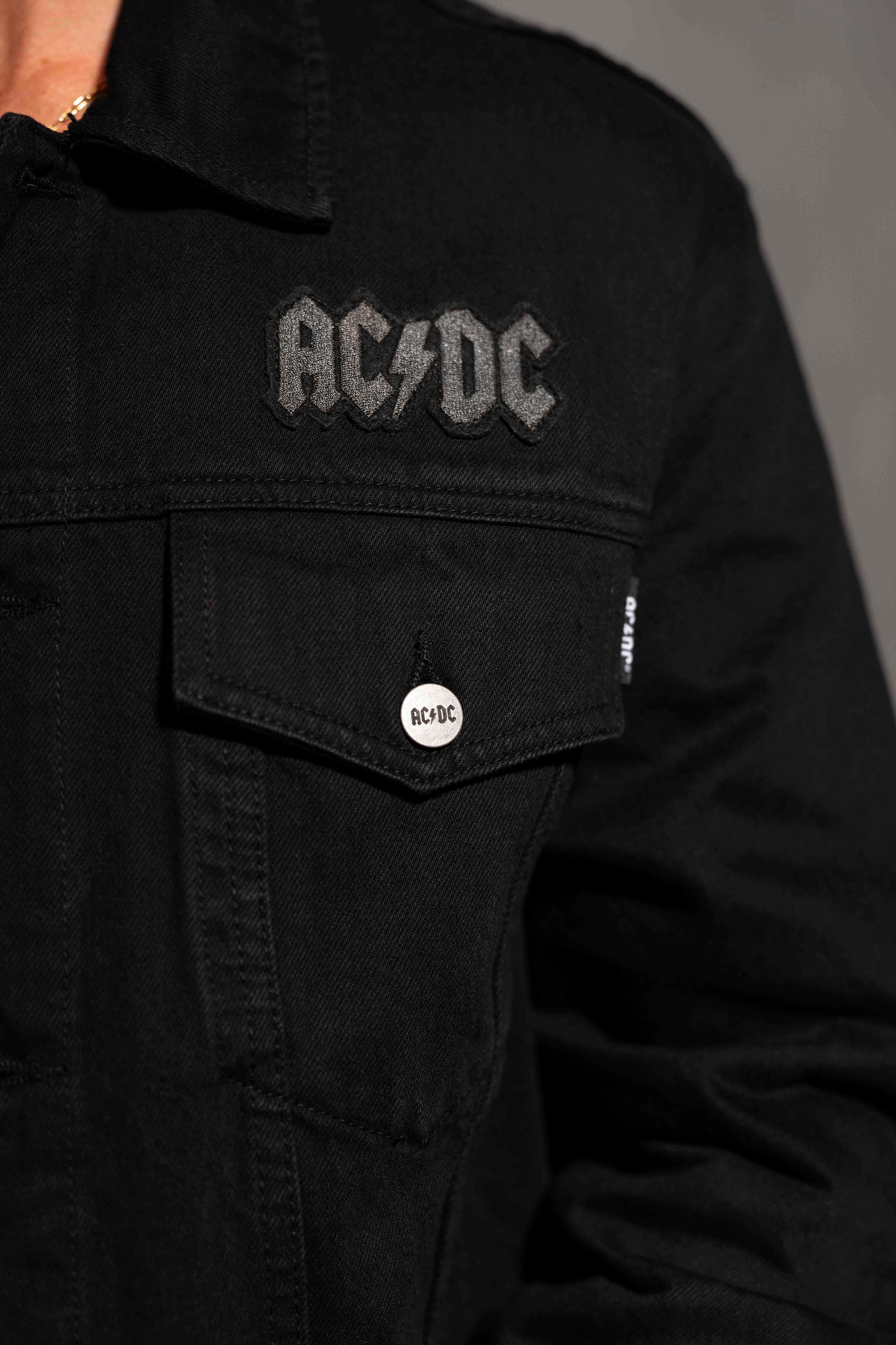 AC/DC - Back In Black - Black Tar Denim Jacket