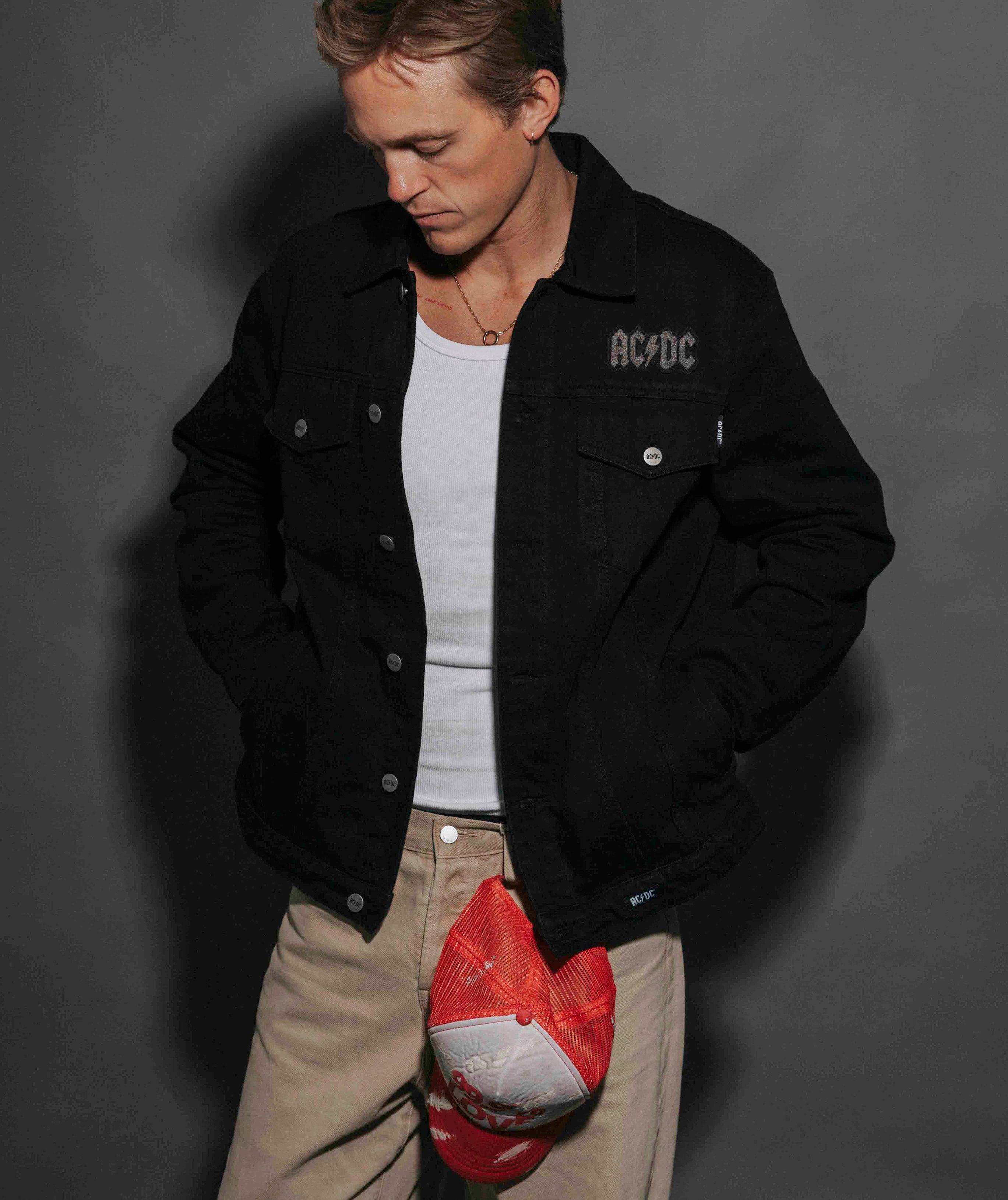 AC/DC - Back In Black - Black Tar Denim Jacket