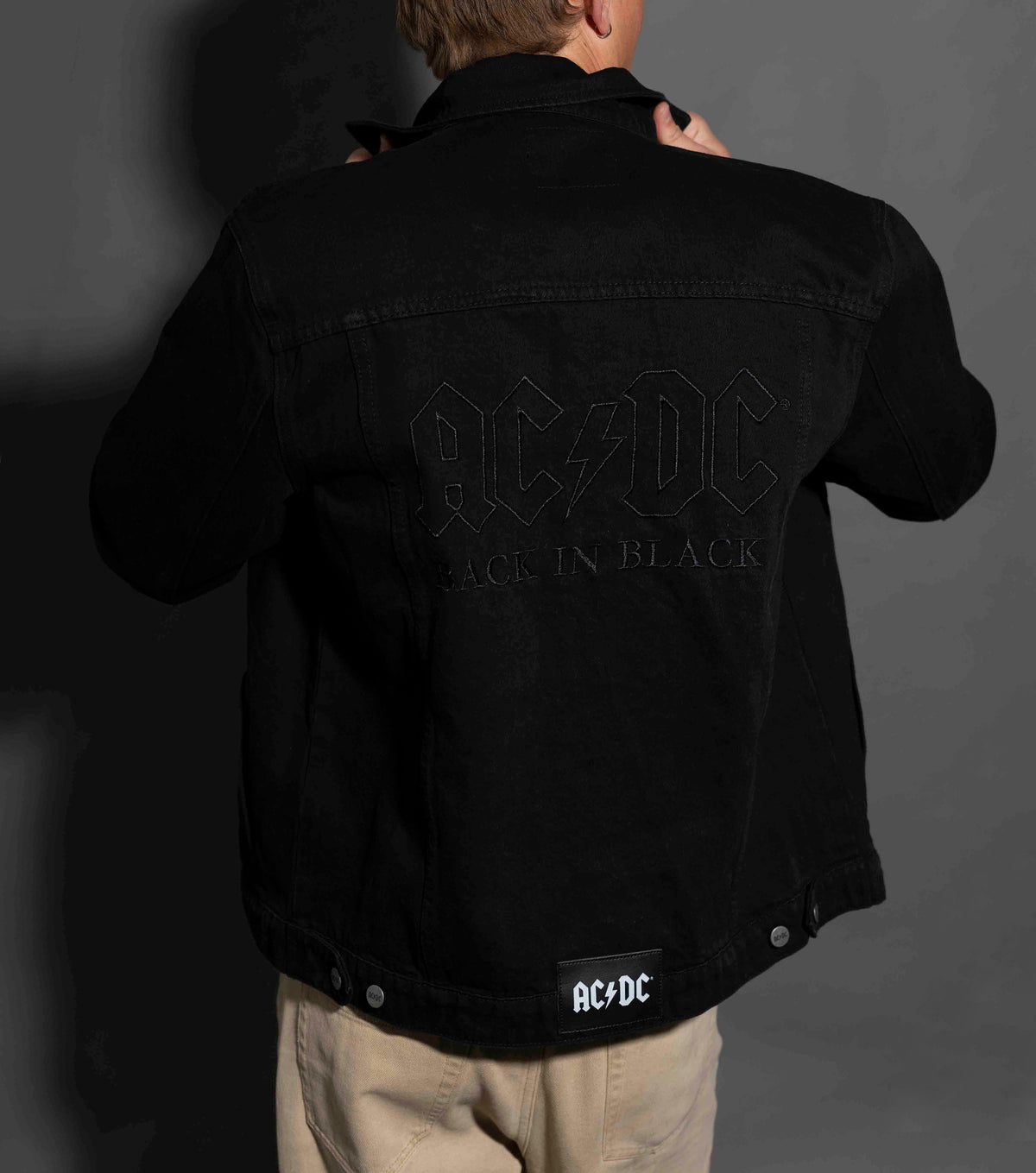AC/DC - Back In Black - Black Tar Denim Jacket